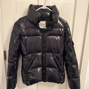 SAM. New York Puffer Jacket Size Medium Caviar Freestyle Goose Down Coat